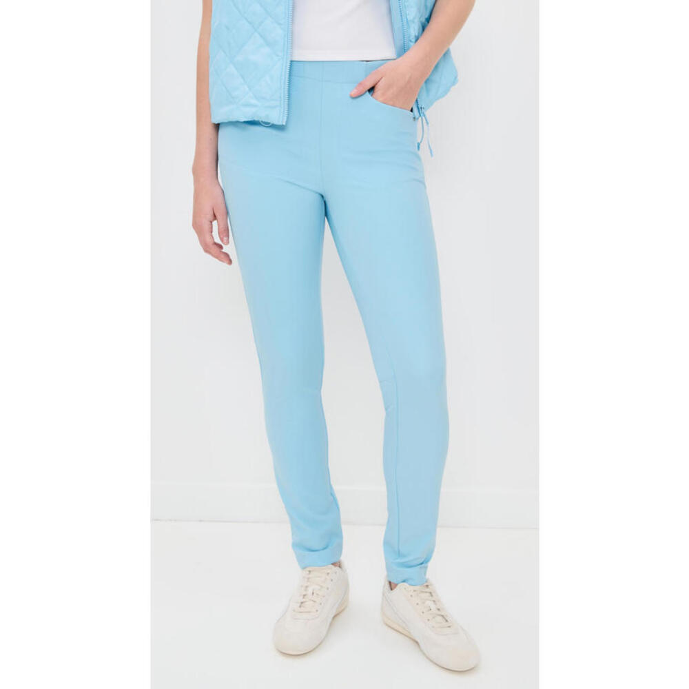 NWT! RLX Ralph Lauren Eagle Multi Nylon Stretch Pants in Pool Blue Size 6